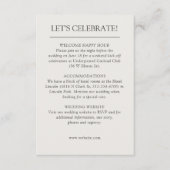 Elegante moderne eenvoudige elementen bruiloft informatiekaartje (Voorkant)