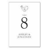 Elegante moderne eenvoudige elementen bruiloft kaart (Achterkant)