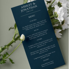 Elegante moderne eenvoudige elementen bruiloft menu