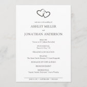 Elegante moderne eenvoudige elementen bruiloft programma (Voorkant)