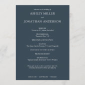 Elegante moderne eenvoudige elementen bruiloft programma (Voorkant)