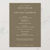 Elegante moderne eenvoudige elementen bruiloft programma (Voorkant)