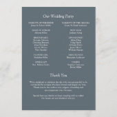 Elegante moderne eenvoudige elementen bruiloft programma (Achterkant)