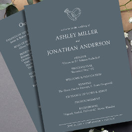 Elegante moderne eenvoudige elementen bruiloft programma