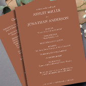 Elegante moderne eenvoudige elementen bruiloft programma