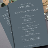 Elegante moderne eenvoudige elementen bruiloft programma