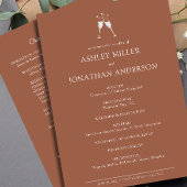 Elegante moderne eenvoudige elementen bruiloft programma