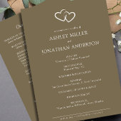 Elegante moderne eenvoudige elementen bruiloft programma