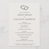 Elegante moderne eenvoudige elementen bruiloft programma (Voorkant)