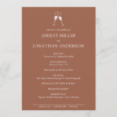 Elegante moderne eenvoudige elementen bruiloft programma (Voorkant)