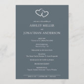 Elegante moderne eenvoudige elementen bruiloft programma (Voorkant)