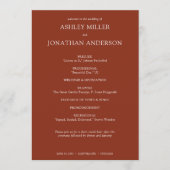 Elegante moderne eenvoudige elementen bruiloft programma (Voorkant)