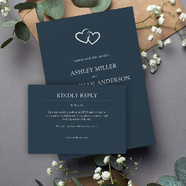 Elegante moderne eenvoudige elementen bruiloft RSVP kaartje