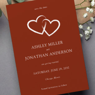 Elegante moderne eenvoudige elementen bruiloft save the date