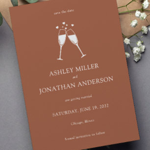 Elegante moderne eenvoudige elementen bruiloft save the date