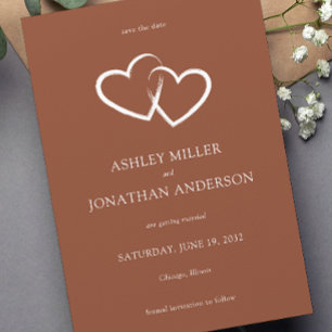 Elegante moderne eenvoudige elementen bruiloft save the date