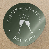 Elegante moderne eenvoudige elementen ronde sticker