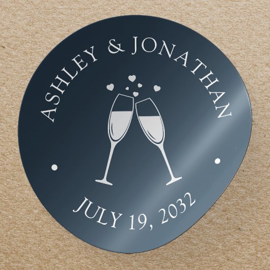 Elegante moderne eenvoudige elementen ronde sticker