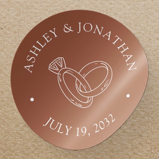 Elegante moderne eenvoudige elementen ronde sticker