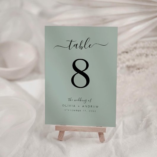 Elegante Moderne Eenvoudige Lichtgroene Kleur Trou Kaart