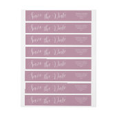 Elegante Moderne Eenvoudige Mauve Bruiloft Save th (Vel)