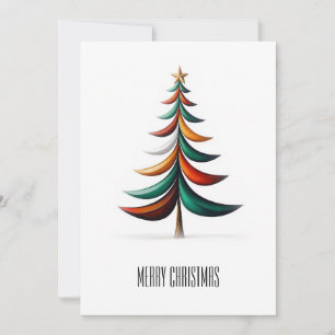 Elegante moderne eenvoudige minimalistische kerstb feestdagenkaart