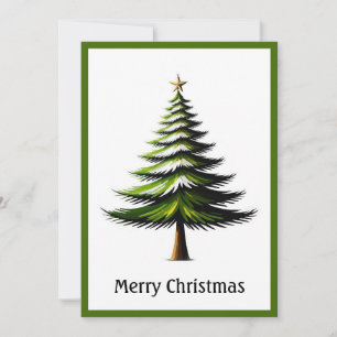 Elegante moderne eenvoudige minimalistische kerstb feestdagenkaart