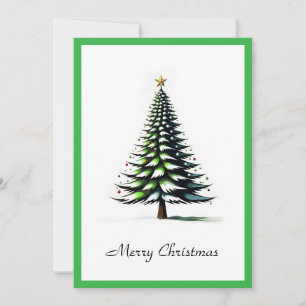 Elegante moderne eenvoudige minimalistische kerstb feestdagenkaart