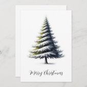 Elegante moderne eenvoudige minimalistische kerstb feestdagenkaart (Voorkant / Achterkant)