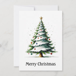 Elegante moderne eenvoudige minimalistische kerstb feestdagenkaart
