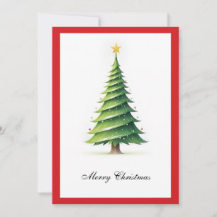 Elegante moderne eenvoudige minimalistische kerstb feestdagenkaart