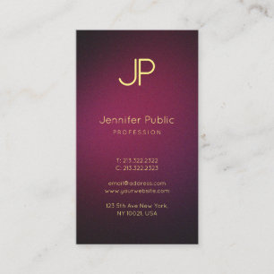 Elegante moderne eenvoudige monogram professionele visitekaartje