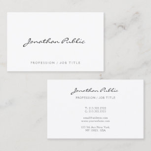 Elegante Moderne Eenvoudige Trendy Calligrafie Naa Visitekaartje
