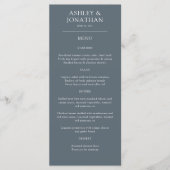 Elegante Moderne Eenvoudige Trouw Elements Menu (Voorkant)