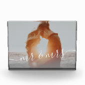 Elegante moderne eerste kerst als meneer & mevrouw fotoblokken (Voorkant)