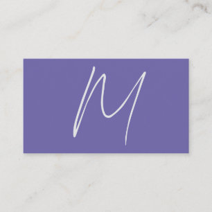 Elegante Moderne Eigen Naam Monogram Informatiekaartje