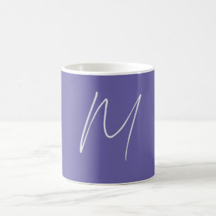 Elegante Moderne Eigen Naam Monogram Koffiemok