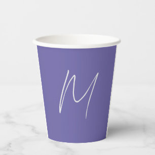 Elegante Moderne Eigen Naam Monogram Papieren Bekers