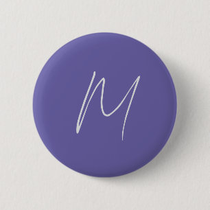 Elegante Moderne Eigen Naam Monogram Ronde Button 5,7 Cm
