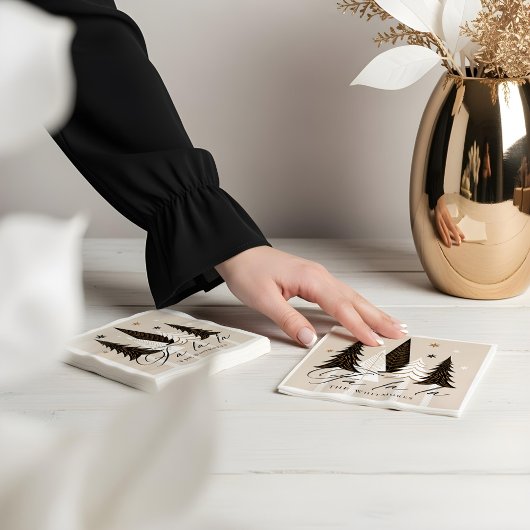 Elegante moderne Fa La Evergreen kerstontwerp Servet