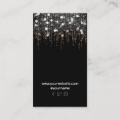 elegante moderne faux glitter visitekaartje (Achterkant)