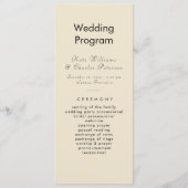 Elegante Moderne Foto Aangepaste Arcode Trouwprogr Menu (Voorkant)