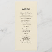 Elegante Moderne Foto Aangepaste QR Code bruiloft  Menu (Voorkant)