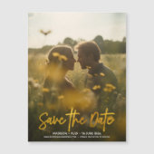 Elegante moderne foto Bewaar de datum magneet Kaar (Voorkant)