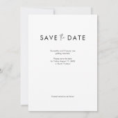 Elegante moderne foto bruiloft save the date (Achterkant)