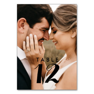 Elegante moderne foto bruiloft tafel Kaarten