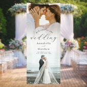 Elegante moderne foto bruiloft welkom spandoek