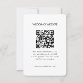 Elegante moderne foto QR-code| RSVP | Website | (Voorkant)
