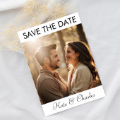 Elegante Moderne Foto QR-code Sla de datum op Kaart