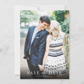 Elegante Moderne foto Save the Date (Voorkant)
